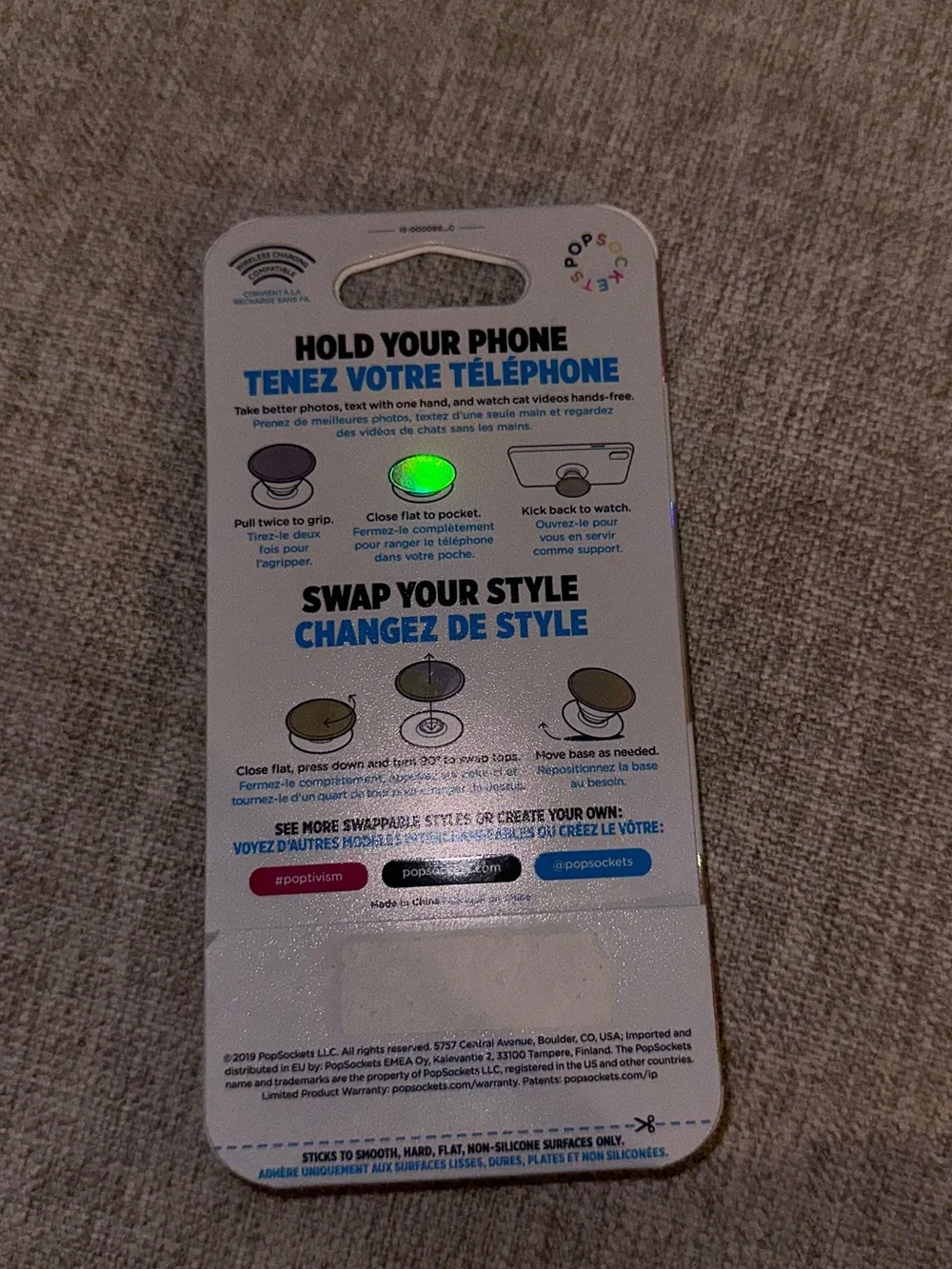PopSocket PopGrip Phone Grip - Teal & Blue Mandala